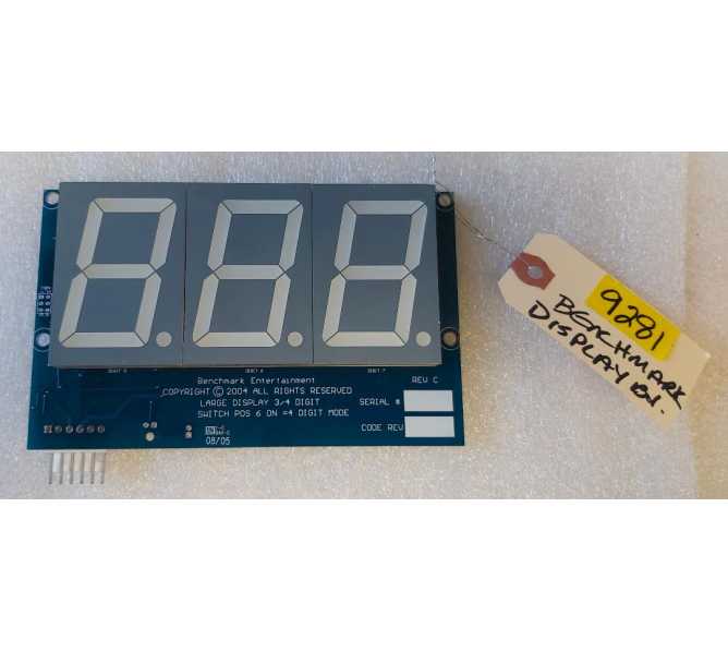 BENCHMARK SLAM A WINNER Redemption LARGE DISPLAY 3 4 DIGIT Board #9281