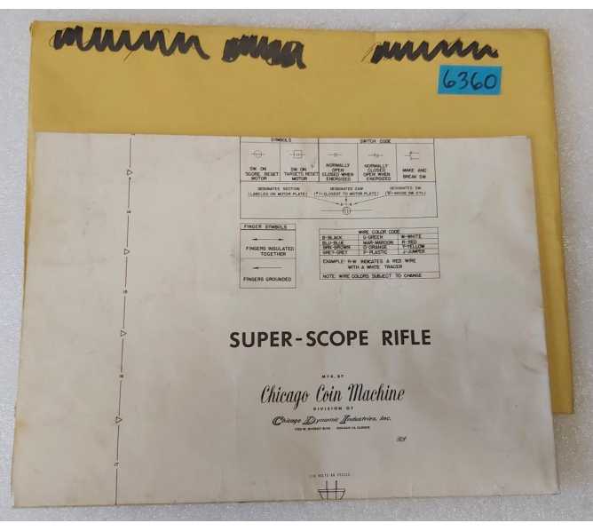 CHICAGO COIN SUPER SCOPE RIFLE Arcade Game Schematic #6360  
