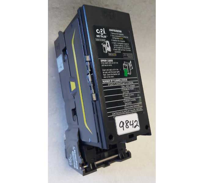 CPI MARS MEI TALOS T7T2-U5MUS 24V MDB Bill Validator Acceptor DBA P/N 253100004 (9842) 