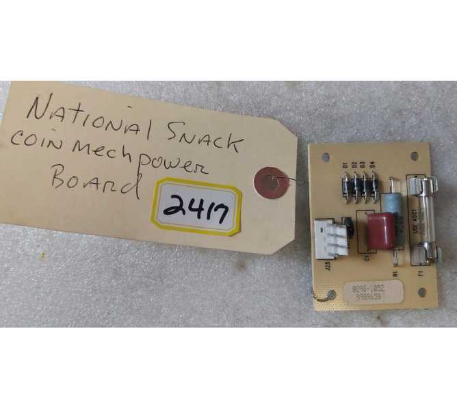 CRANE NATIONAL Snack Vending Machine DUMMY MECH POWER SUPPLY Board w FUSE #9989-659 (2417)
