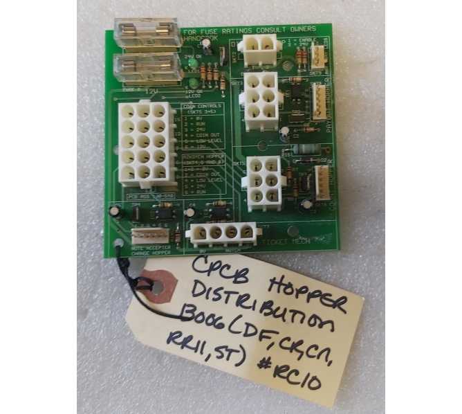 CROMPTON'S ROYAL CASINO Coin Pusher Arcade Game TICKET PAYOUT & HOPPER CONTROL Board - #138-540 (RC10) 