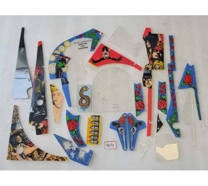 DATA EAST GUNS N' ROSES Pinball Machine INCOMPLETE PLASTIC Set #9691