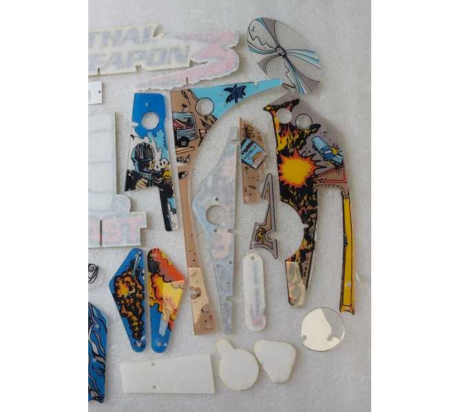 DATA EAST LETHAL WEAPON 3 Pinball Machine INCOMPLETE PLASTIC Set #9680 