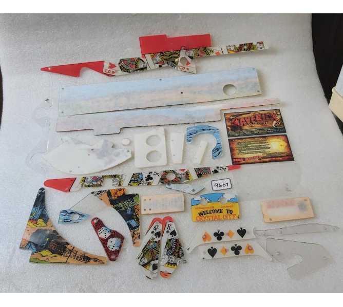 DATA EAST MAVERICK Pinball Machine INCOMPLETE PLASTIC Set #9607 