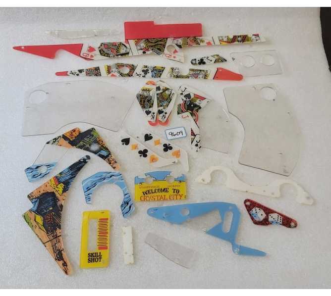 DATA EAST MAVERICK Pinball Machine INCOMPLETE PLASTIC Set #9609 