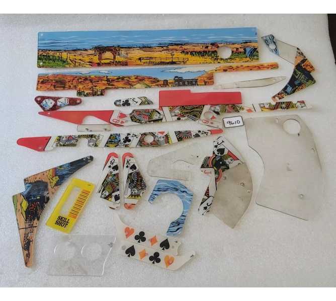 DATA EAST MAVERICK Pinball Machine INCOMPLETE PLASTIC Set #9610 
