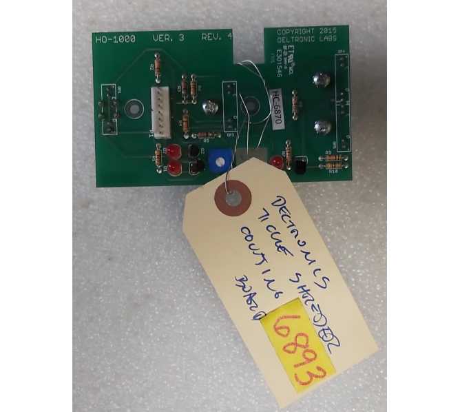 DELTRONICS TICKET SHREDDER COUNTING PCB Board #6893