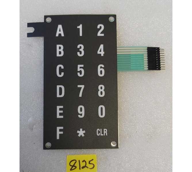 DIXIE NARCO BEVMAX 2145, 3561, 5000, 5591 Keypad & Rubber Selection Keypad Overlay Assy Membrane #80491826001 (8125) 