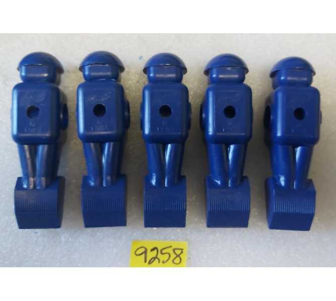 DYNAMO SOCCER FOOSBALL Arcade Game BLUE REPLACEMENT MAN Lot of 5 #9258 