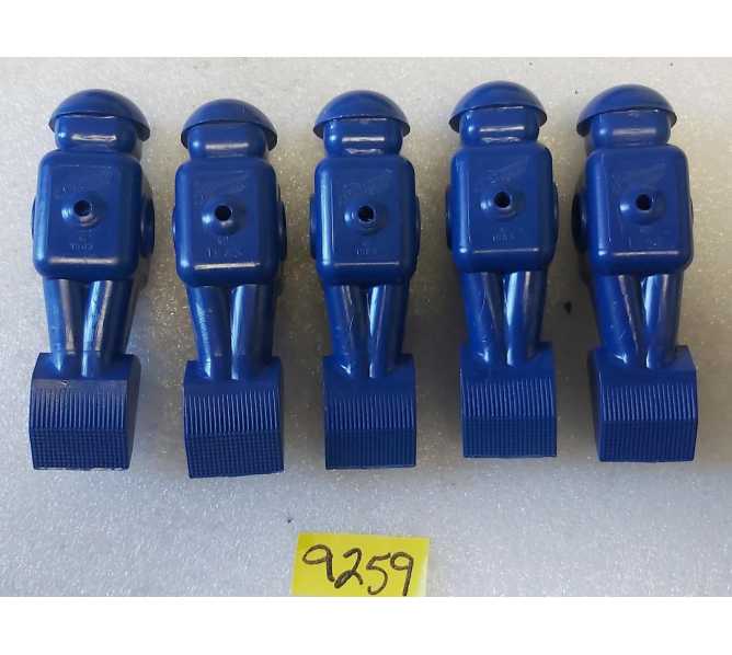 DYNAMO SOCCER FOOSBALL Arcade Game BLUE REPLACEMENT MAN Lot of 5 #9259 