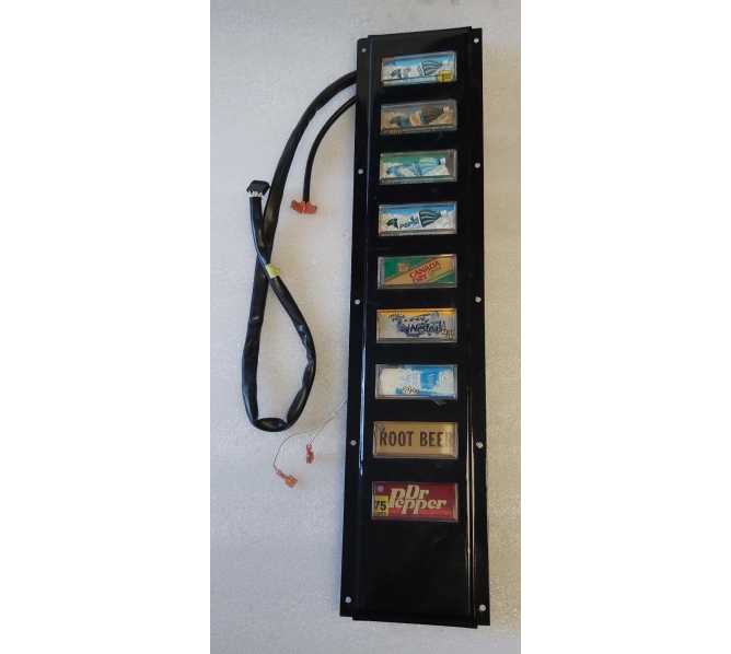 Dixie Narco 501E Vending Machine 9 SELECTION PANEL Missing 2 Switches #9068 