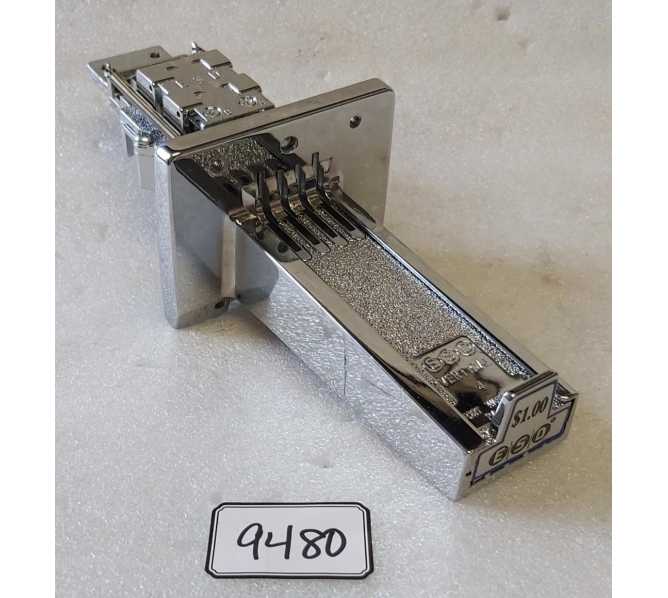 E.S.D. Vertical 4 Coin Chute Pre Set @ $1.00 ESD-4/1.00 (9480) 