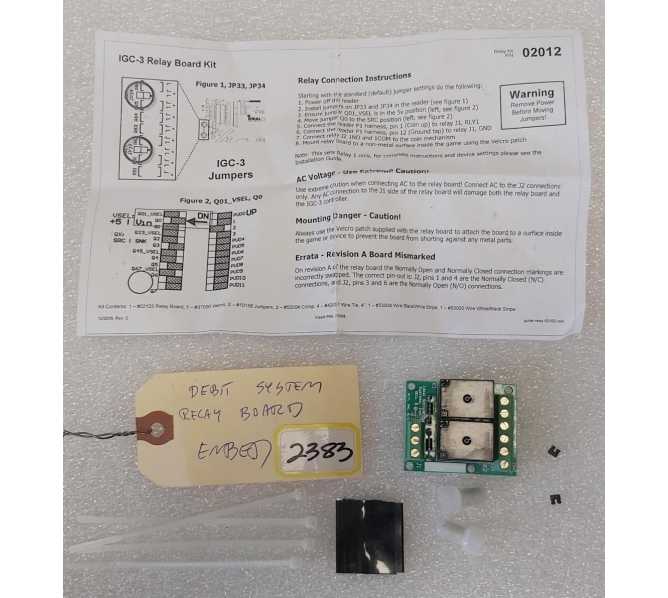EMBED CARD System IGC-3 RELAY Board Kit (2383) 