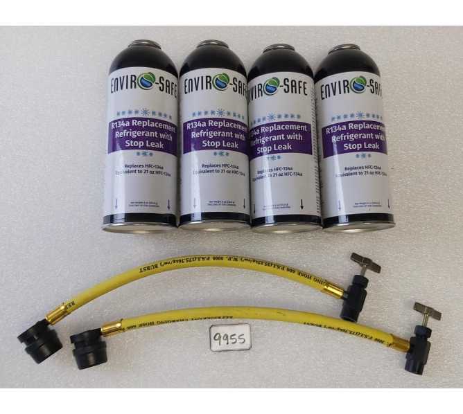  ENVIRO-SAFE R134a Replacement Refrigerant - Replaces HFC-134a - 4 Cans & 2 Hoses #9955 