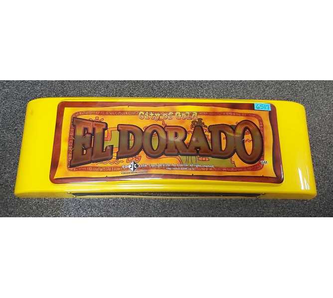EOLITH ED DORADO CITY OF GOLD Redemption Arcade Game Original Molded Plexiglass Header #6517