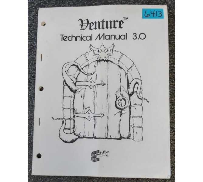 EXITY VENTURE Arcade Machine TECHNICAL Manual #6413  