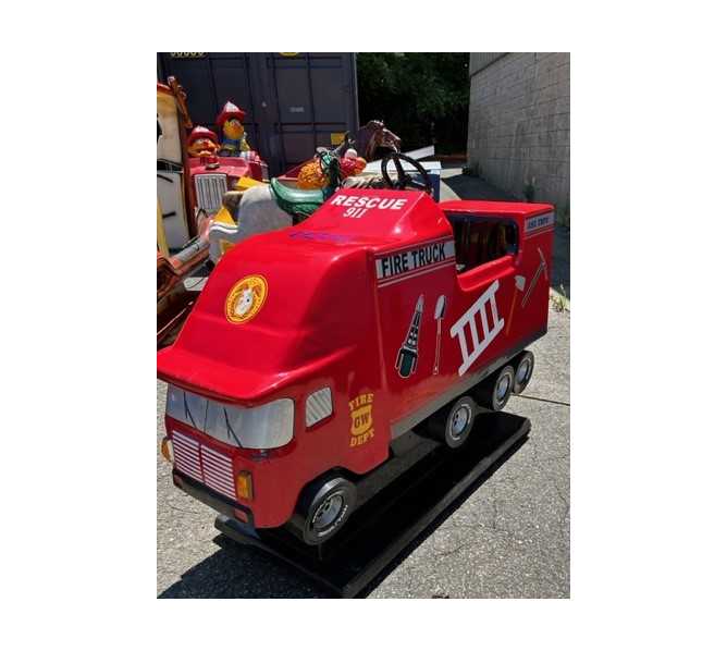 FIRE TRUCK RESCUE Kiddie Ride for sale - Coin-Op or Free Play!