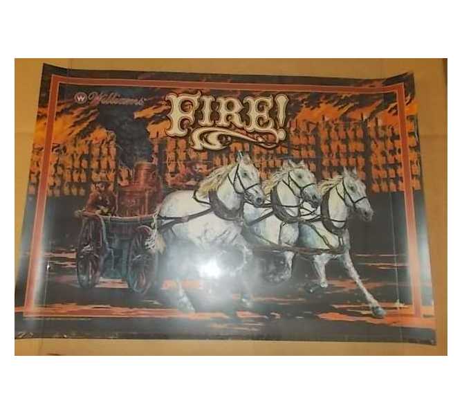 WILLIAMS FIRE! Pinball Machine Translite Backbox Artwork (2485) 