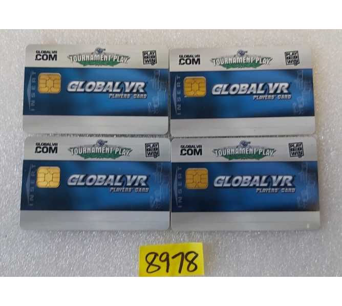 GLOBAL VR Arcade Game Lot of 4 PLAYER CARDS #8978 