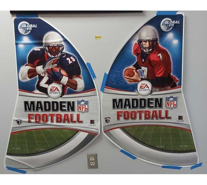 GLOBAL VR EA SPORTS MADDEN SEASON 2 FOOTBALL Arcade Game 2 PIECE DECAL SET - L/R CABINET #5604 