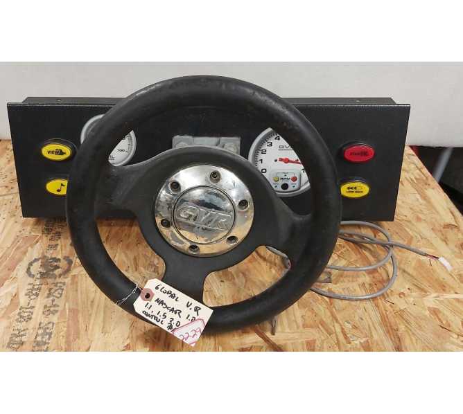 GLOBAL VR NASCAR 1.0, 1.1, 1.5, 2.0 Arcade Game STEERING CONTROL PANEL ASSEMBLY (2229) 