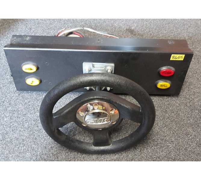 GLOBAL VR NASCAR Arcade Game STEERING WHEEL Assembly #8605 