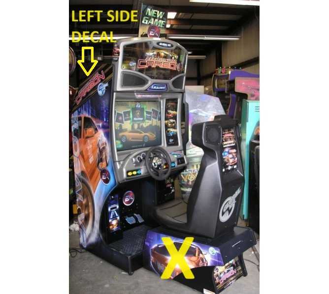NAMCO NEED FOR SPEED Arcade Game - LEFT SIDE CABINET DECAL
