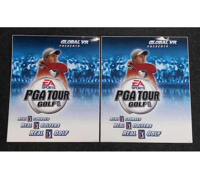 GLOBAL VR PGA Tour Golf Video Arcade Game Cabinet Art Decal Set - 2 Piece Set #PGA05CK 