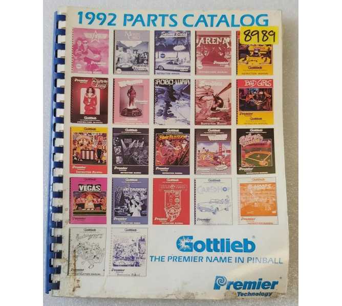 GOTTLIEB 1992 PARTS CATALOG #8989 