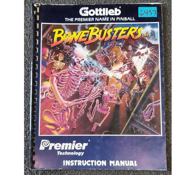 GOTTLIEB BONE BUSTERS Pinball Game INSTRUCTION Manual #6437 