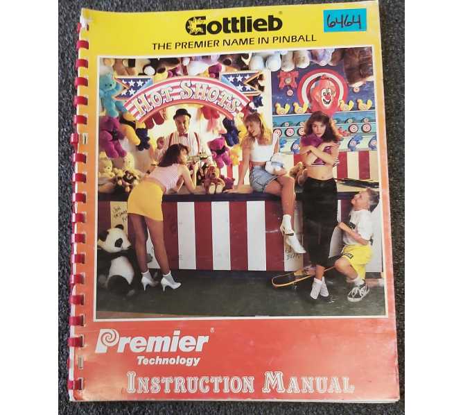 GOTTLIEB HOT SHOTS Pinball Game INSTRUCTION Manual #6464  