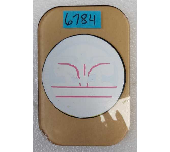 GOTTLIEB MARIO ANDRETTI Pinball Machine Promo Plastic Speaker Cutout (Coaster) #6784  
