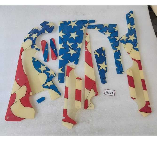GOTTLIEB ROCKY Pinball Machine INCOMPLETE PLASTIC Set #9613