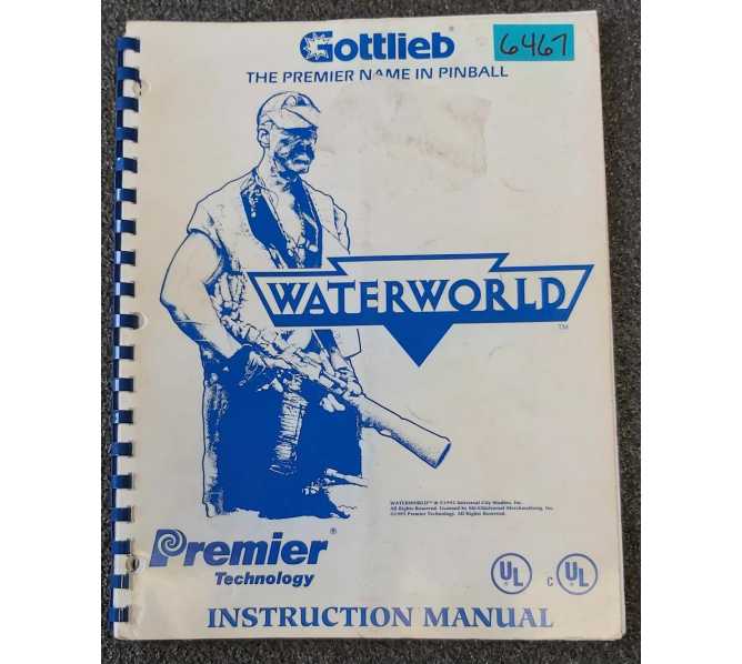 GOTTLIEB WATERWORLD Pinball Machine INSTRUCTION Manual #6467 
