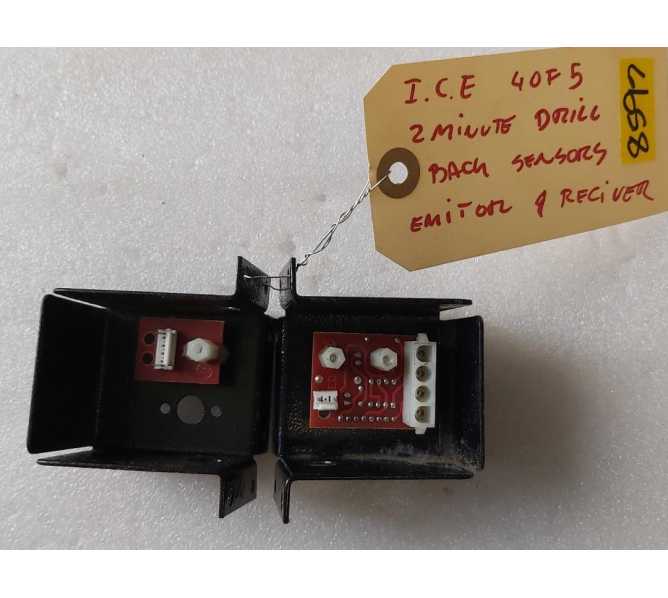 ICE 2 MINUTE DRILL Arcade Game BACK EMITTER & RECEIVER SENSORS #8597 
