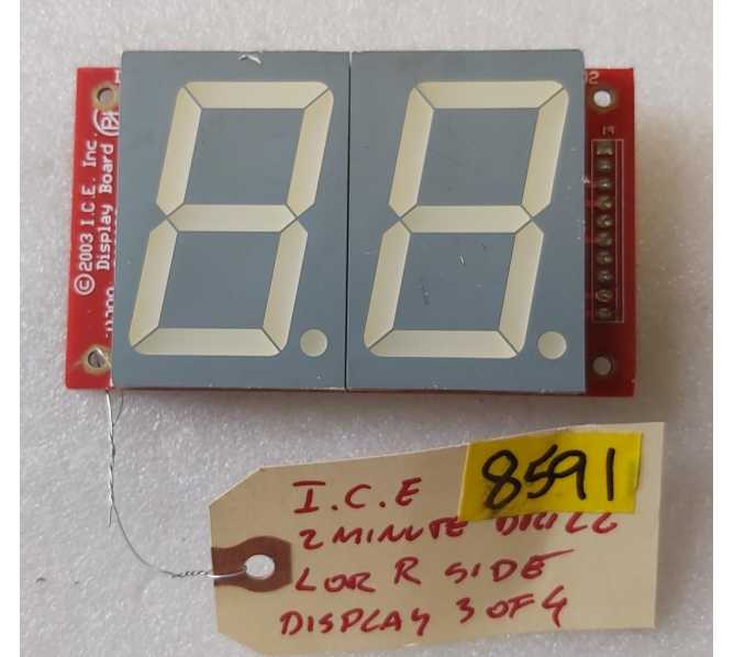 ICE 2 MINUTE DRILL Arcade Game LEFT or RIGHT SIDE DISPLAY Board #DA2033 (8591) 