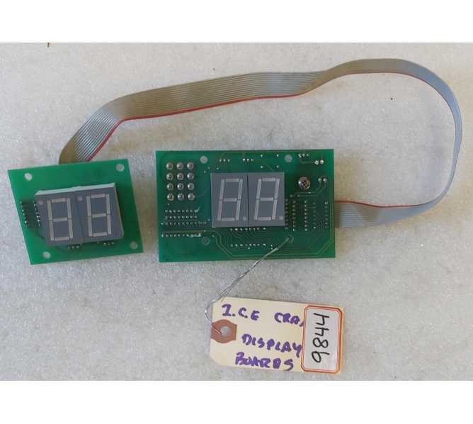 ICE CRANE Arcade Game DISPLAY Boards #BC2032B & BC2033B (9844) 