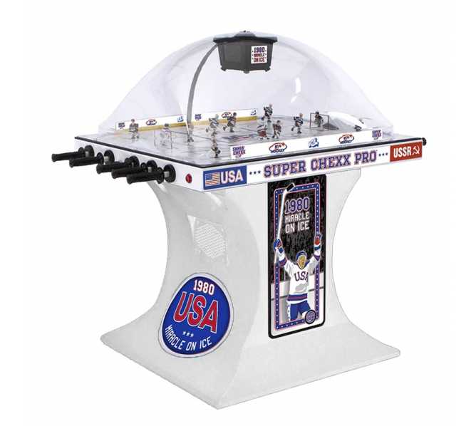 ICE SUPER CHEXX PRO MIRACLE ON ICE Bubble Dome Hockey Arcade Game for sale