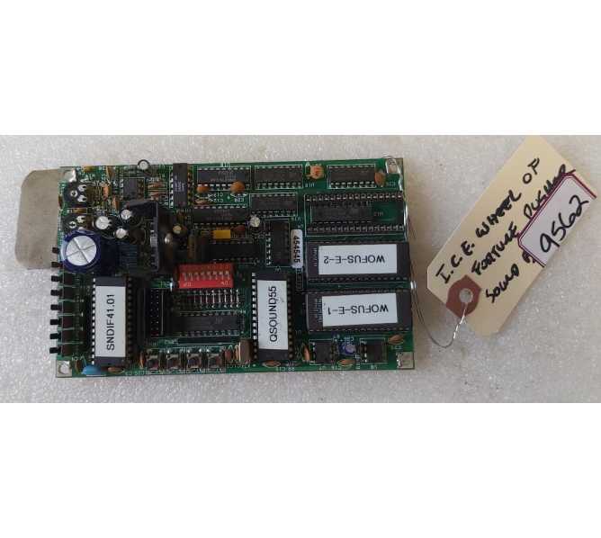 ICE WHEEL OF FORTUNE PUSHER Arcade Game SOUND Board #9562  