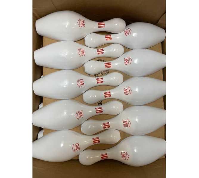 SHUFFLE ALLEY Arcade Machine Game REPLACEMENT UMC BOWLING PINS - SET of 10 #3192 for sale 