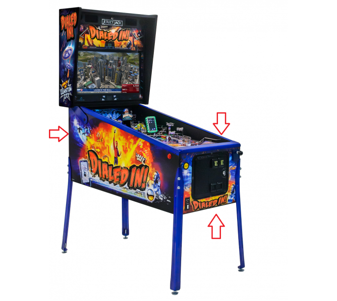 JERSEY JACK DIALED IN LE Pinball Machine Game 3 pc. Cabinet Decal Set #5545 - FREE SHIPPING!
