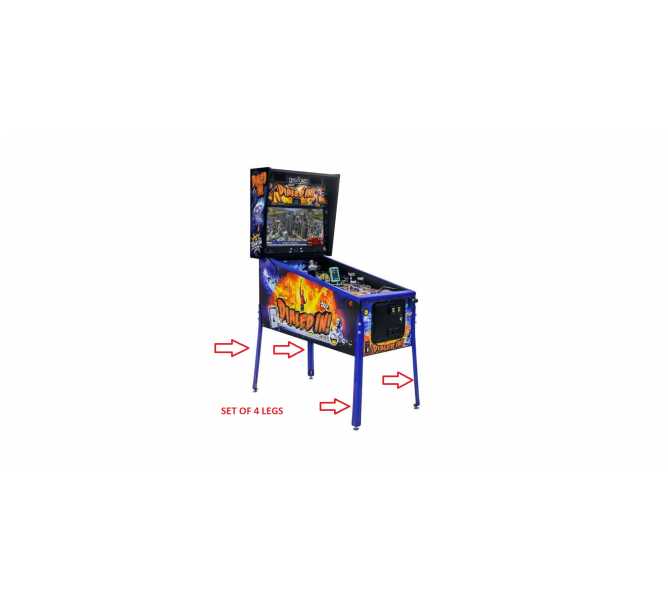JERSEY JACK DIALED IN Pinball Game SET of 4 BLUE LEGS 30" #6940  