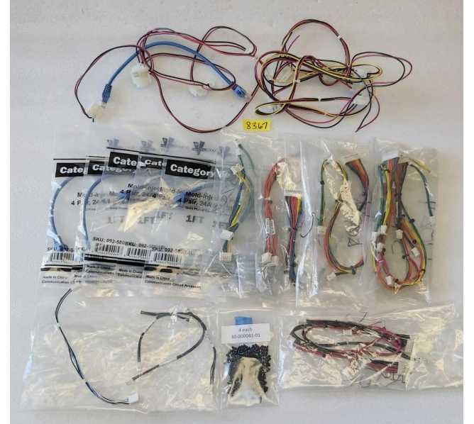 JERSEY JACK Pinball Lot of Lighting Kit Cables & Bag of Screws #8367 