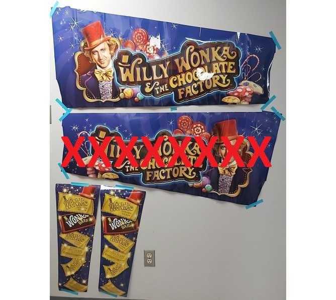 JERSEY JACK WILLY WONKA Pinball Machine 3 PIECE DECAL SET #7936 