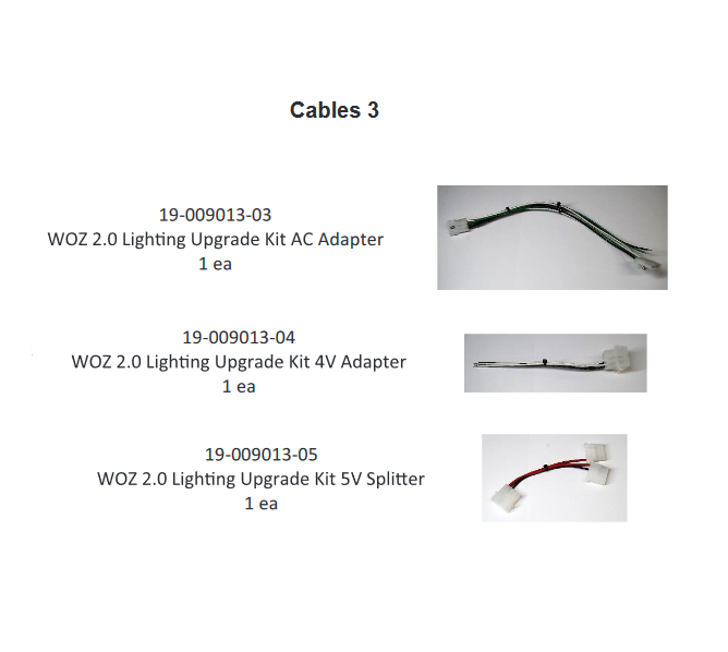 JERSEY JACK WIZARD OF OZ WOZ Pinball Game 2.0 LIGHTING UPGRADE KIT ADAPTERS & SPLITTER (3 pc.) #8349  