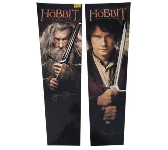 JJP THE HOBBIT Pinball Backbox Head DECAL Set LEFT #61-006003-00 & RIGHT Side #61-6004-00 - SIGNED (9383)