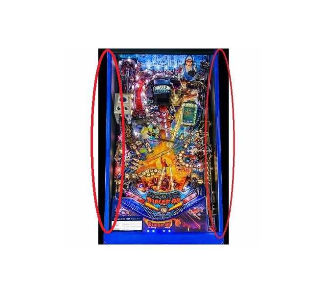 Jersey Jack DIALED IN / WILLY WONKA Pinball Machine Game BLUE Side Rail #42-007003-01 (6949) 