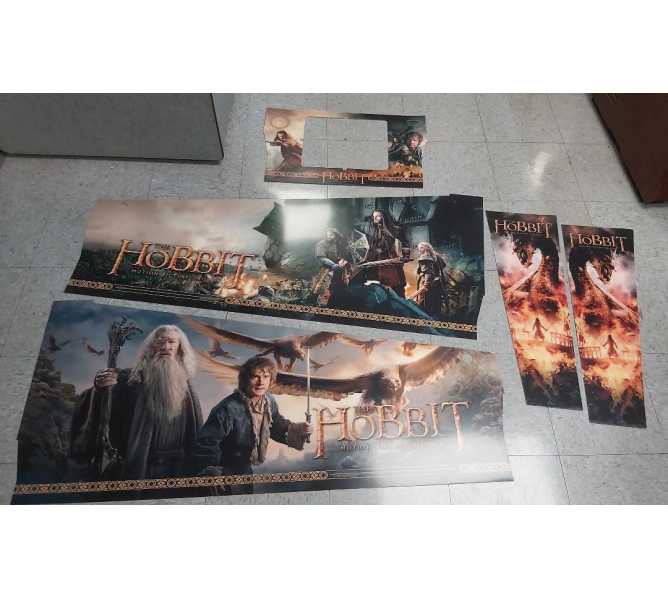 Jersey Jack Pinball The Hobbit Black Arrow Pinball Machine 5 Piece Cabinet Art Set #9765  