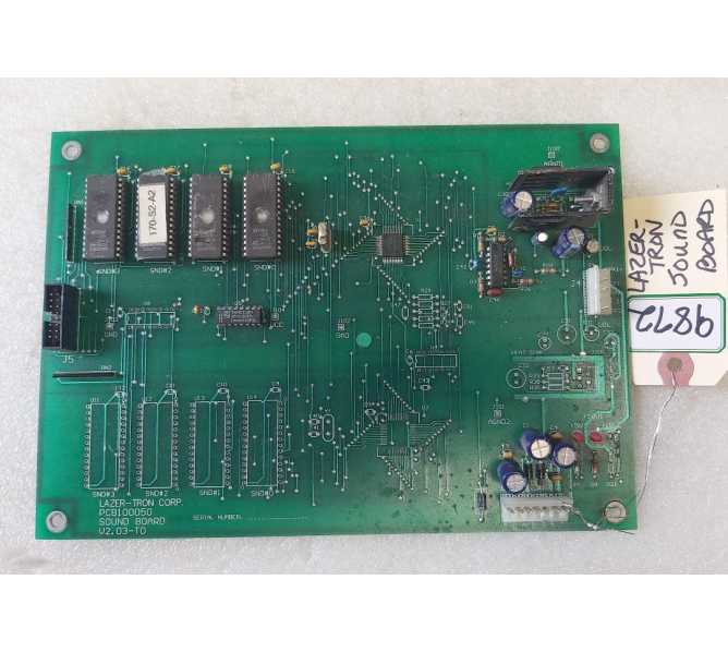 LAZER TRON Redemption Arcade Game SOUND Board #PCB100050 (9872)