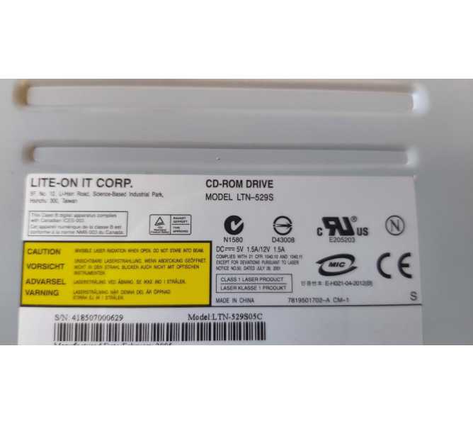 LITE-ON IT CORPORATION LTN-529S-03 52X IDE CD-Rom Drive BLACK #725 